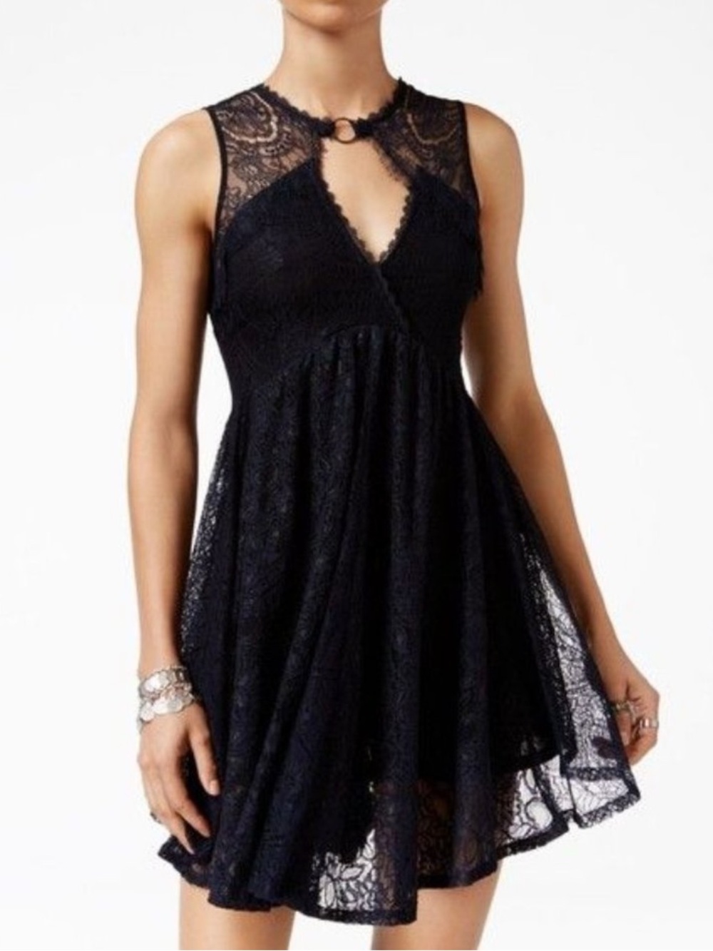 Free People Don't You Dare Lace Mini Dress Size Small